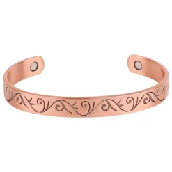 Classic Swirl Magnetic Copper Bangle Bracelet
