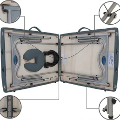 Earthlite Luna Aluminum Portable Massage Table Package