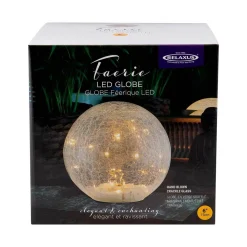 Faerie LED Crackle Glass Globe (15 cm & 20 cm)