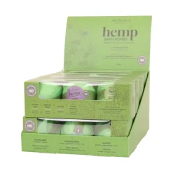 Hemp Bath Bombs 3 Piece Gift Set (3 x 80 g) - Displayer of 8