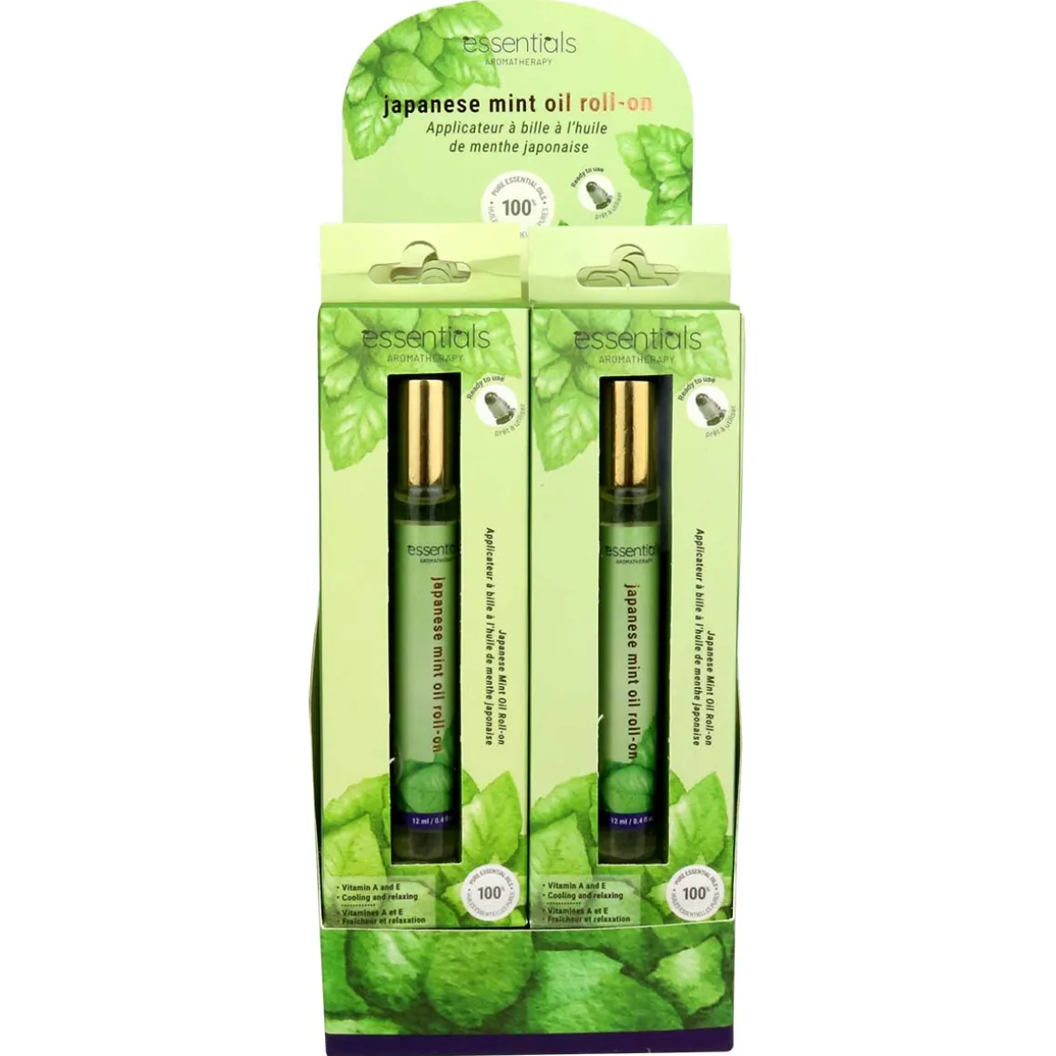 Japanese Mint Oil 12 ml Roll-On Displayer of 12