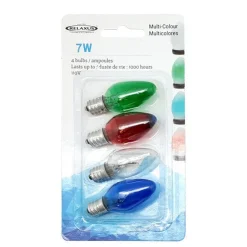 4-Pack Multi-Colour 7 W Light Bulbs