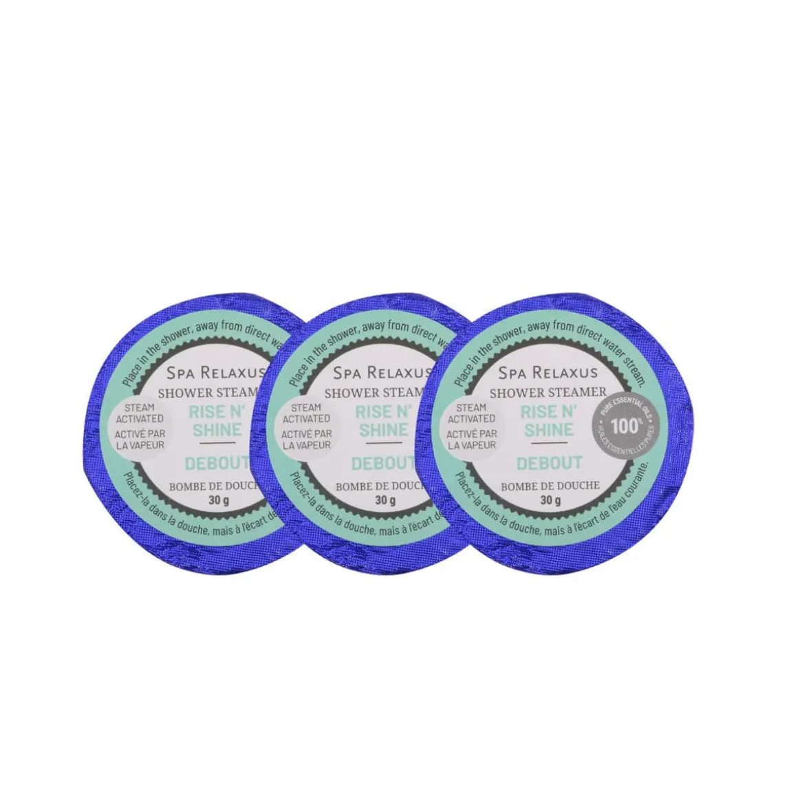 Rise 'N Shine Shower Steamers (3-Piece Set) Displayer of 12