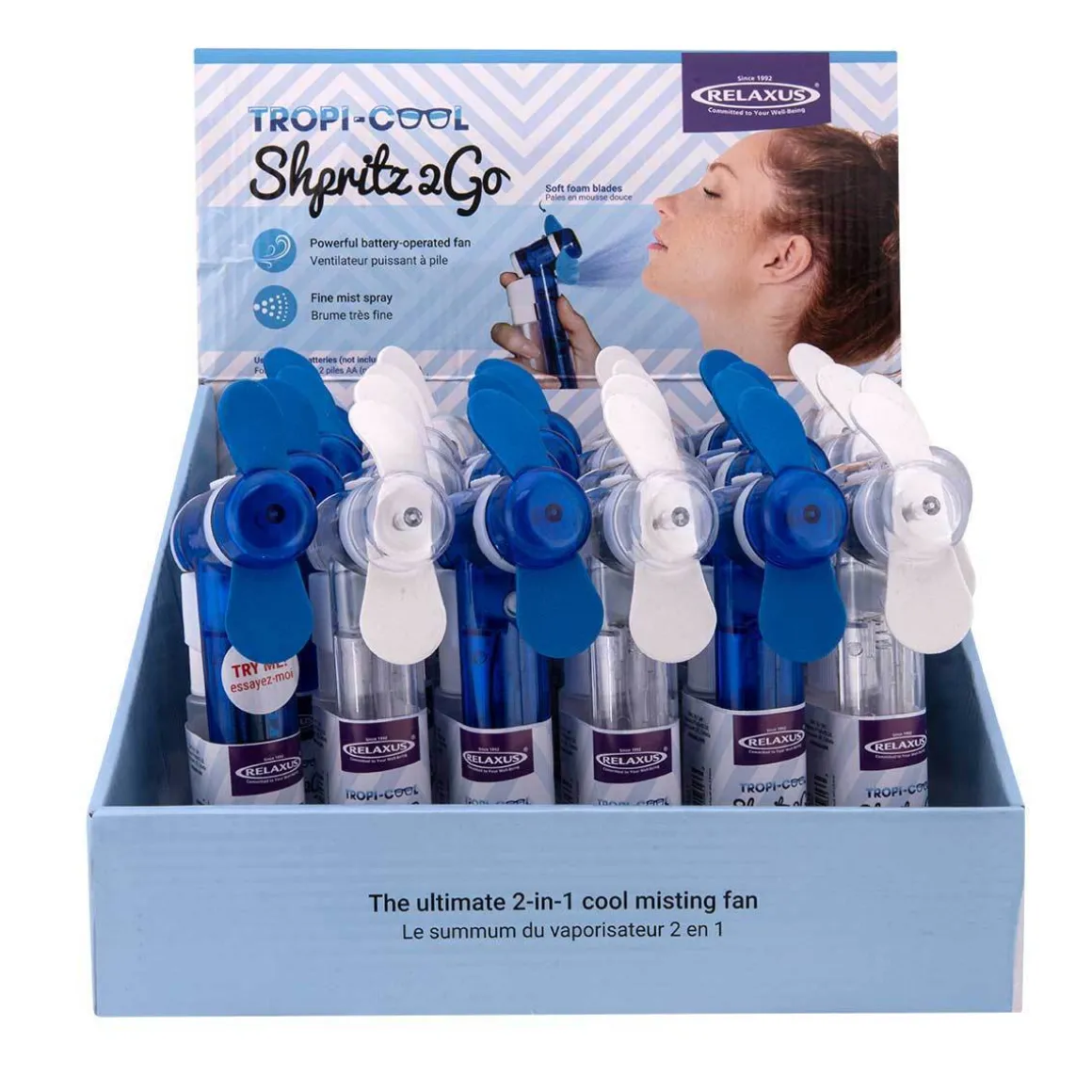 Shpritz 2 Go 2-IN-1 Personal Fan Displayer of 24